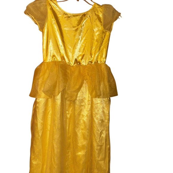Disney parks princess Belle yellow glitter costume play dress 7/8 - Picture 2 of 5